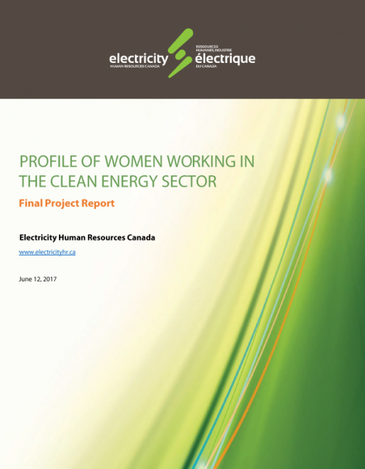 Cover of the report: profile of women working in the clean energy sector