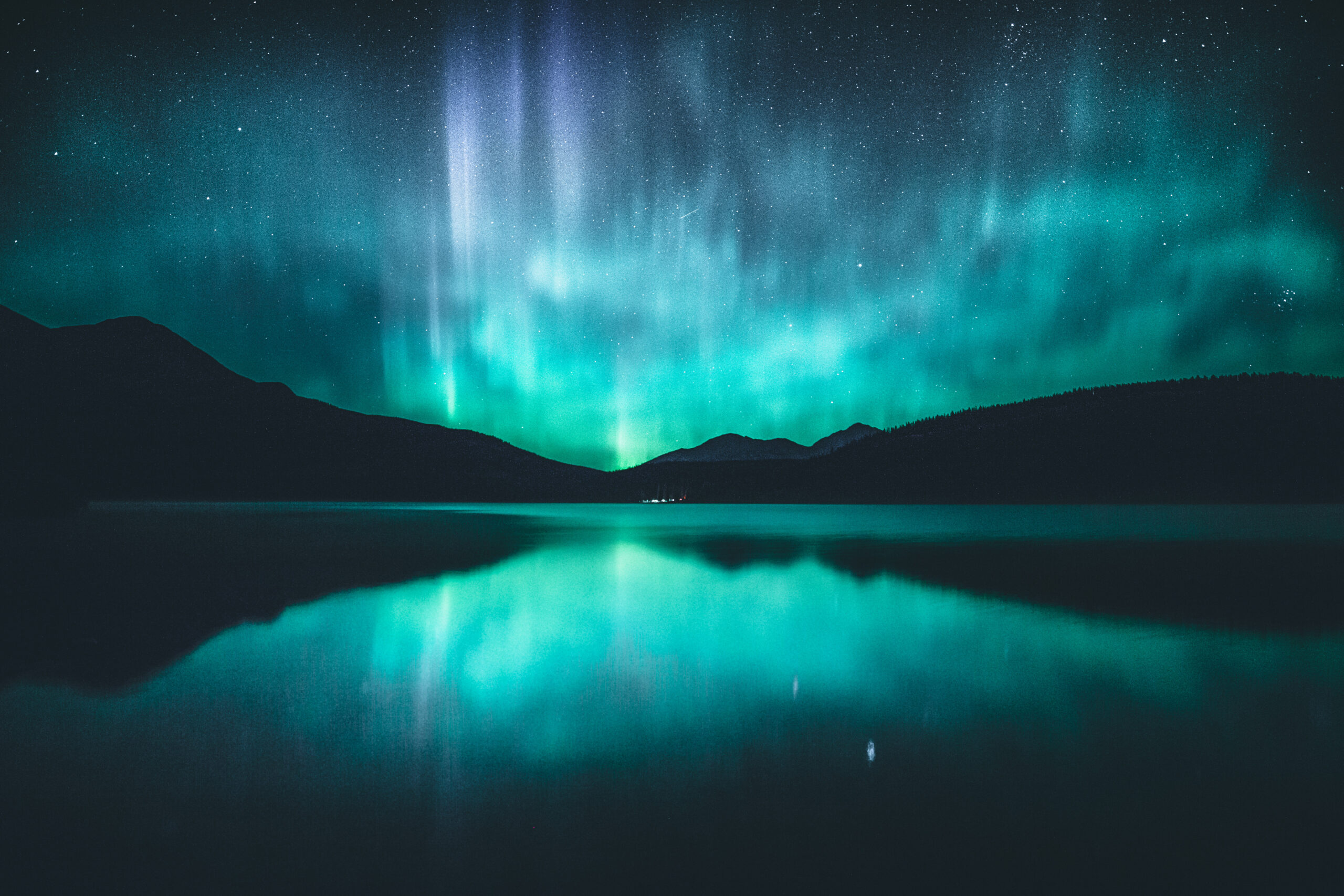 Northern lights in the Canadian Rockies, Jasper