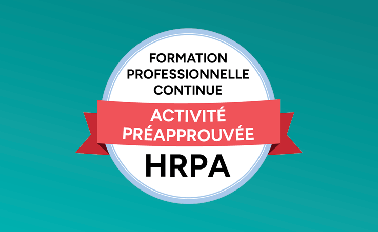 Sceau HRPA de formation professionnelle continue, activité préapprouvée.
