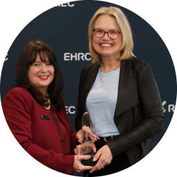 Photo of Josie Erzetic with award