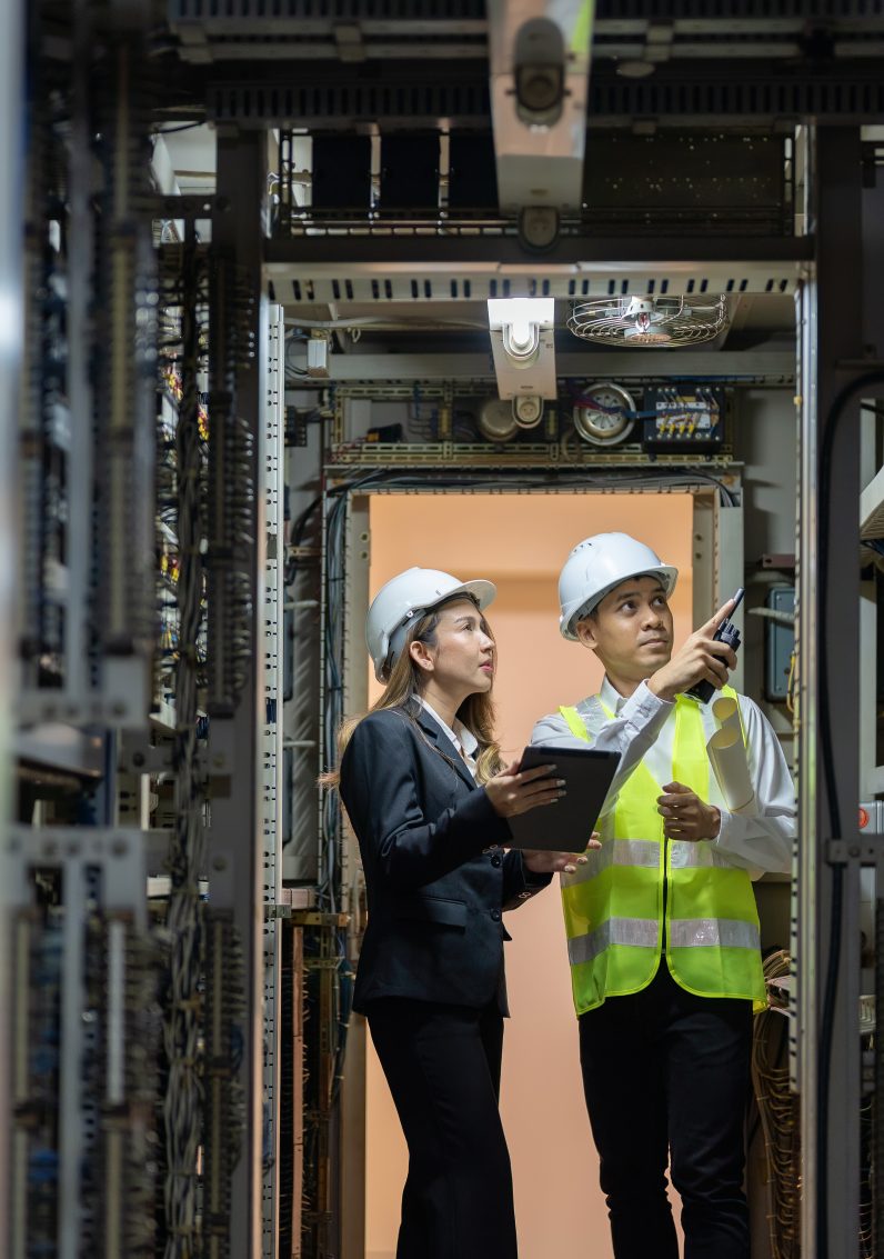 Two power workers